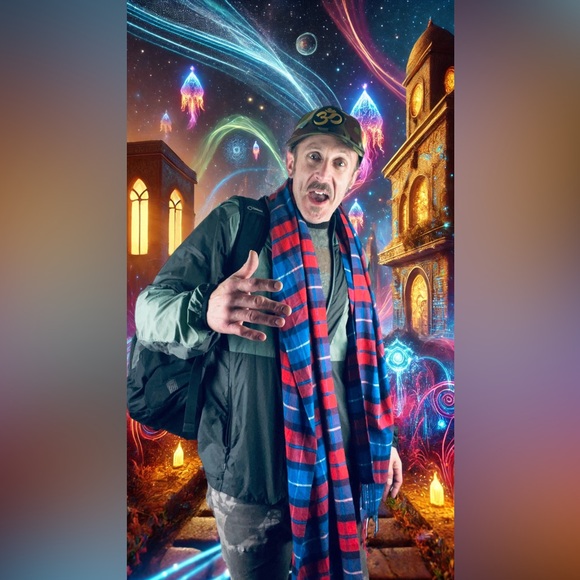 Vintage Other - Plaid Blue and Red Cashmere Magical Scarf of Awesomeness